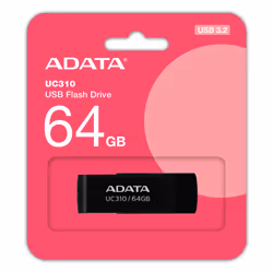 ADATA UC310, 64 GB, USB tipo A, 3.2 Gen 1 (3.1 Gen 1), 100 MB/s, Girevole, Nero