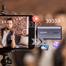 ADATA SC750 2 TB USB tipo-C 3.2 Gen 2 (3.1 Gen 2) Grigio - Vista aggiuntiva 7