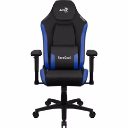Aerocool CROWNBB sedia per videogioco Sedia per gaming universale Seduta imbottita Nero, Blu - Vista aggiuntiva 2