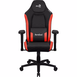 Aerocool CROWNBR sedia per videogioco Sedia per gaming universale Seduta imbottita Nero, Rosso - Vista aggiuntiva 2