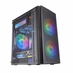 Mars Gaming MC300, Mini Tower, PC, Nero, micro ATX, Mini-ITX, Blu, Verde, Rosso, 16 cm