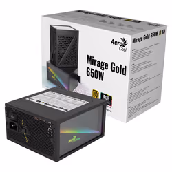 Aerocool MIRAGEGOLD650 unité d'alimentation d'énergie 650 W 20+4 pin ATX ATX Noir - Vista aggiuntiva 5