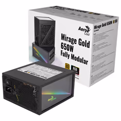 Aerocool MIRAGEGOLD650M alimentatore per computer 650 W 20+4 pin ATX ATX Nero - Vista aggiuntiva 6