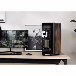 APNX V1-W-BK-v1 Midi Tower Nero, Legno