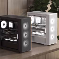 Aerocool D501A Midi Tower Nero, Legno - Vista aggiuntiva 6