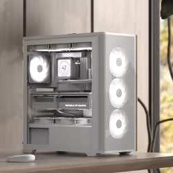 Aerocool D501A Midi Tower Nero, Legno - Vista aggiuntiva 7