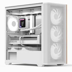 Aerocool D301A Mini Case PC Mini Tower Bianco, Legno