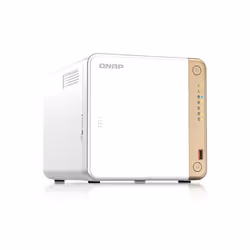 QNAP TS-462-4G server NAS e di archiviazione Tower Intel® Celeron® N4505 2 GB DDR4 0 TB QNAP QTS Bianco - Vista aggiuntiva 4