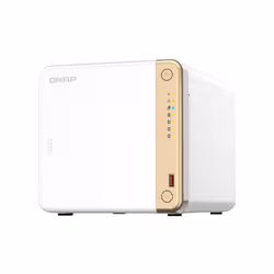 QNAP TS-462-4G server NAS e di archiviazione Tower Intel® Celeron® N4505 2 GB DDR4 0 TB QNAP QTS Bianco - Vista aggiuntiva 7