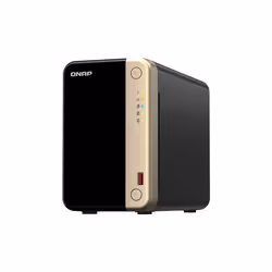 QNAP TS-264 NAS Tower Intel® Celeron® N5095 8 GB 0 TB QNAP QTS Nero, Oro - Vista aggiuntiva 5
