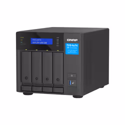 QNAP TVS-H474 NAS Tower Intel® Pentium® G7400 8 GB DDR4 0 TB QuTS hero Nero - Vista aggiuntiva 5
