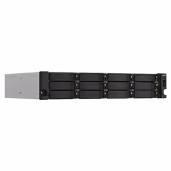 QNAP TS-1264U-RP NAS Armadio (2U) Intel® Celeron® 8 GB DDR4 0 TB QNAP QTS Alluminio, Nero - Vista aggiuntiva 5