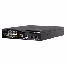 QNAP QSW-M2106R-2S2T switch di rete Gestito L2 10G Ethernet (100/1000/10000) 1U Nero - Vista aggiuntiva 5