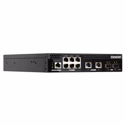 QNAP QSW-M2106PR-2S2T switch di rete Gestito L2 10G Ethernet (100/1000/10000) Supporto Power over Ethernet (PoE) 1U Nero - Vista aggiuntiva 4