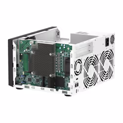 QNAP TVS-h874X NAS Tower Intel® Core™ i9 64 GB DDR4 0 TB QuTS hero Nero - Vista aggiuntiva 6