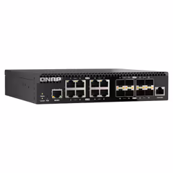 QNAP QSW-M3216R-8S8T switch di rete Gestito L2/L3 10G Ethernet (100/1000/10000) 1U Nero - Vista aggiuntiva 5