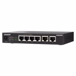 QNAP QSW-2104-2T-R2 switch di rete Non gestito 10G Ethernet (100/1000/10000) Desktop Nero - Vista aggiuntiva 4