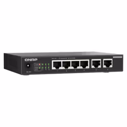 QNAP QSW-2104-2T-R2 switch di rete Non gestito 10G Ethernet (100/1000/10000) Desktop Nero - Vista aggiuntiva 5