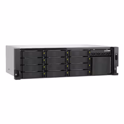 QNAP TS-H1655XEU-RP Server di archiviazione Armadio (3U) Intel Atom® C5125 8 GB DDR4 0 TB QuTS hero Nero, Grigio - Vista aggiuntiva 5