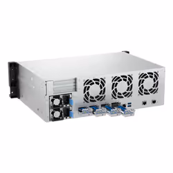 QNAP TS-H1655XEU-RP Server di archiviazione Armadio (3U) Intel Atom® C5125 8 GB DDR4 0 TB QuTS hero Nero, Grigio - Vista aggiuntiva 8