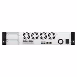 QNAP TS-H1065EU Server di archiviazione Armadio (2U) 8 GB DDR5 0 TB QNAP QTS Nero - Vista aggiuntiva 2