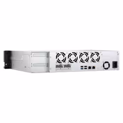 QNAP TS-H1065EU Server di archiviazione Armadio (2U) 8 GB DDR5 0 TB QNAP QTS Nero - Vista aggiuntiva 3
