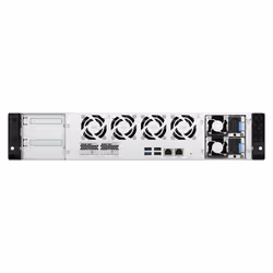QNAP TS-H1065EU-RP Server di archiviazione Armadio (2U) 8 GB DDR5 0 TB QNAP QTS Nero - Vista aggiuntiva 2