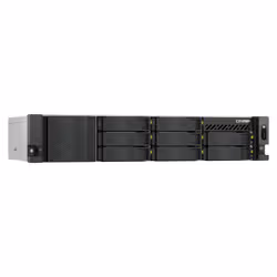 QNAP TS-H1065EU-RP Server di archiviazione Armadio (2U) 8 GB DDR5 0 TB QNAP QTS Nero - Vista aggiuntiva 4