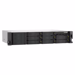 QNAP TS-H1065EU-RP Server di archiviazione Armadio (2U) 8 GB DDR5 0 TB QNAP QTS Nero - Vista aggiuntiva 8