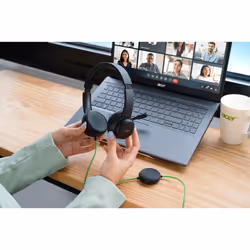 Acer GP.HDS11.01N cuffia e auricolare Cablato A Padiglione Musica e Chiamate Nero - Vista aggiuntiva 6