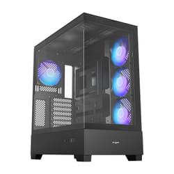 FSP M370-BA Case Midi Tower mITX, mATX, ATX (BTF) Black ARGB Nero