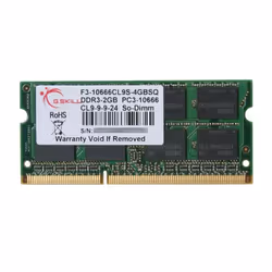 G.Skill F3-10666CL9S-4GBSQ memoria 4GB 1 x 4GB DDR3 1333 MHz