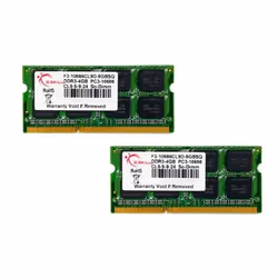 G.Skill 8GB DDR3-1333 SQ, 8 GB, 2 x 4 GB, DDR3, 1333 MHz, 204-pin SO-DIMM