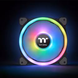 Thermaltake Riing Trio 12 LED RGB Radiator Fan TT Premium Edition Case per computer Ventilatore 12 cm Nero - Vista aggiuntiva 7