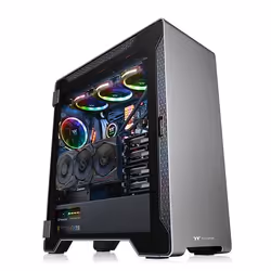 Thermaltake A500, Midi Tower, PC, Nero, Grigio, ATX, micro ATX, Mini-ITX, Alluminio, SPCC, Gaming