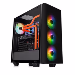 Thermaltake View 21 TG RGB Plus, Midi Tower, PC, Nero, ATX, micro ATX, Mini-ATX, SPCC, Vetro temperato, Gaming