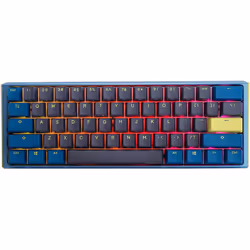 Ducky One 3 Daybreak Mini, Mini, Cablato, USB, Interruttore a chiave meccanica, LED RGB, Nero, Blu, Verde