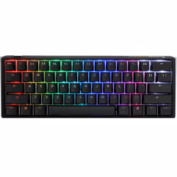 Ducky One 3 Classic Mini, Cablato, USB, Interruttore a chiave meccanica, LED RGB, Nero, Bianco