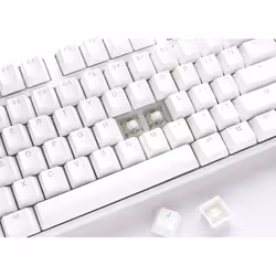 Ducky One 3 Classic Pure White TKL Gaming Tastatur RGB LED - MX-Blue tastiera USB Tedesco Bianco
