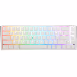 Ducky One 3 Classic Pure White SF, Cablato, USB, Interruttore a chiave meccanica, LED RGB, Bianco