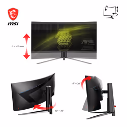 MSI MAG 345CQRDE 34" UltraWide Dual Quad HD Nero - Vista aggiuntiva 5