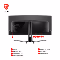 MSI MAG 341CQPDE QD-OLED 34" UltraWide Quad HD Nero - Vista aggiuntiva 6