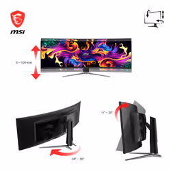 MSI MPG 491CQPDE QD-OLED 49" DQHD Nero - Vista aggiuntiva 5