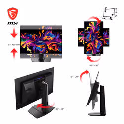 MSI MPG 271QRXDE QD-OLED 26.5" Wide Quad HD Nero - Vista aggiuntiva 5