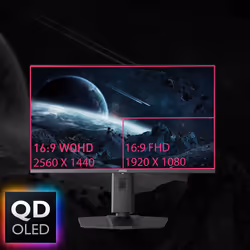 MSI MPG 271QRXDE QD-OLED 26.5" Wide Quad HD Nero - Vista aggiuntiva 7