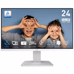 MSI Pro MP2412W Monitor PC 60,5 cm (23.8") 1920 x 1080 Pixel Full HD LCD Bianco - Vista aggiuntiva 4