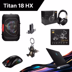 MSI Titan 18 HX A14VIG-293IT i9-14900HX 18" UHD+ 64 GB 2 TB SSD GeForce RTX 4090 Win11 Pro Nero - Vista aggiuntiva 7