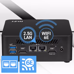 MSI Cubi NUC 1M i3 100U FS 8 GB 512 GB W11P Intel Core 3 DDR5-SDRAM SSD Windows 11 Pro Mini PC Nero - Vista aggiuntiva 5