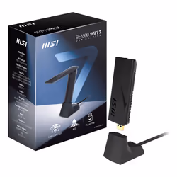 MSI BE6500 WiFi7 USB Stick - Dongle scheda di interfaccia e adattatore USB 3.2 Gen 1 (3.1 Gen 1) - Vista aggiuntiva 5