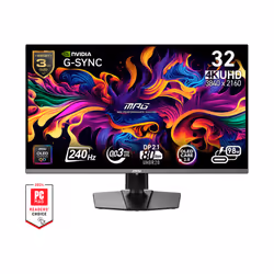 MSI MPG 322URX QD-OLED, 80 cm (31.5"), 3840 x 2160 Pixel, 4K Ultra HD, QD-OLED, 0,03 ms, Nero